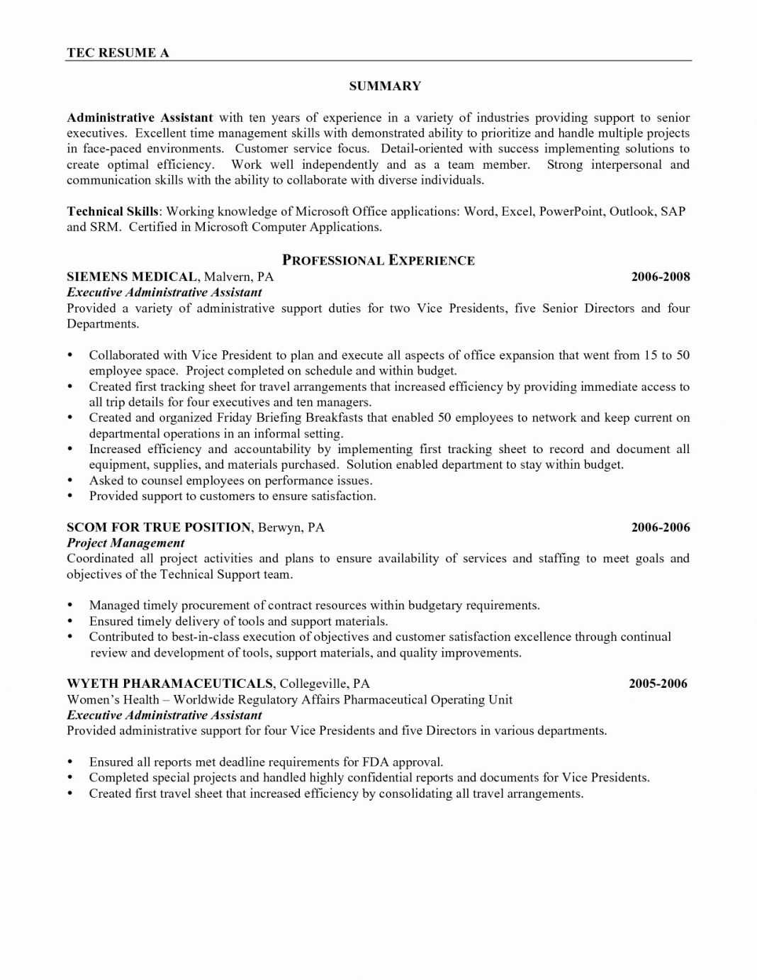 021 20Project Executive Summary Example Resume Samples For Pertaining To Report To Senior Management Template