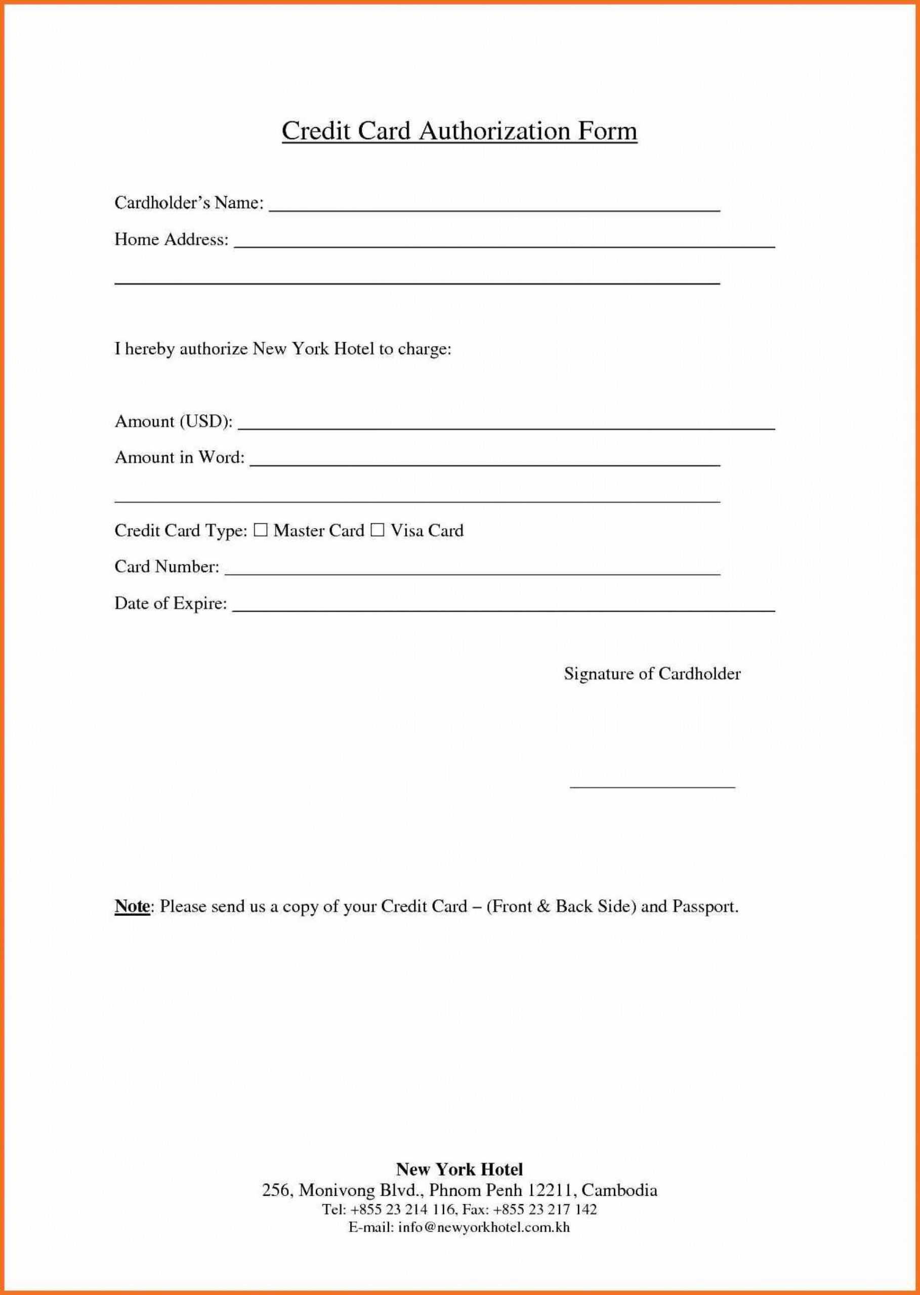 021 Template Ideas Credit Card Form Authorization Pdf With Credit Card Payment Form Template Pdf