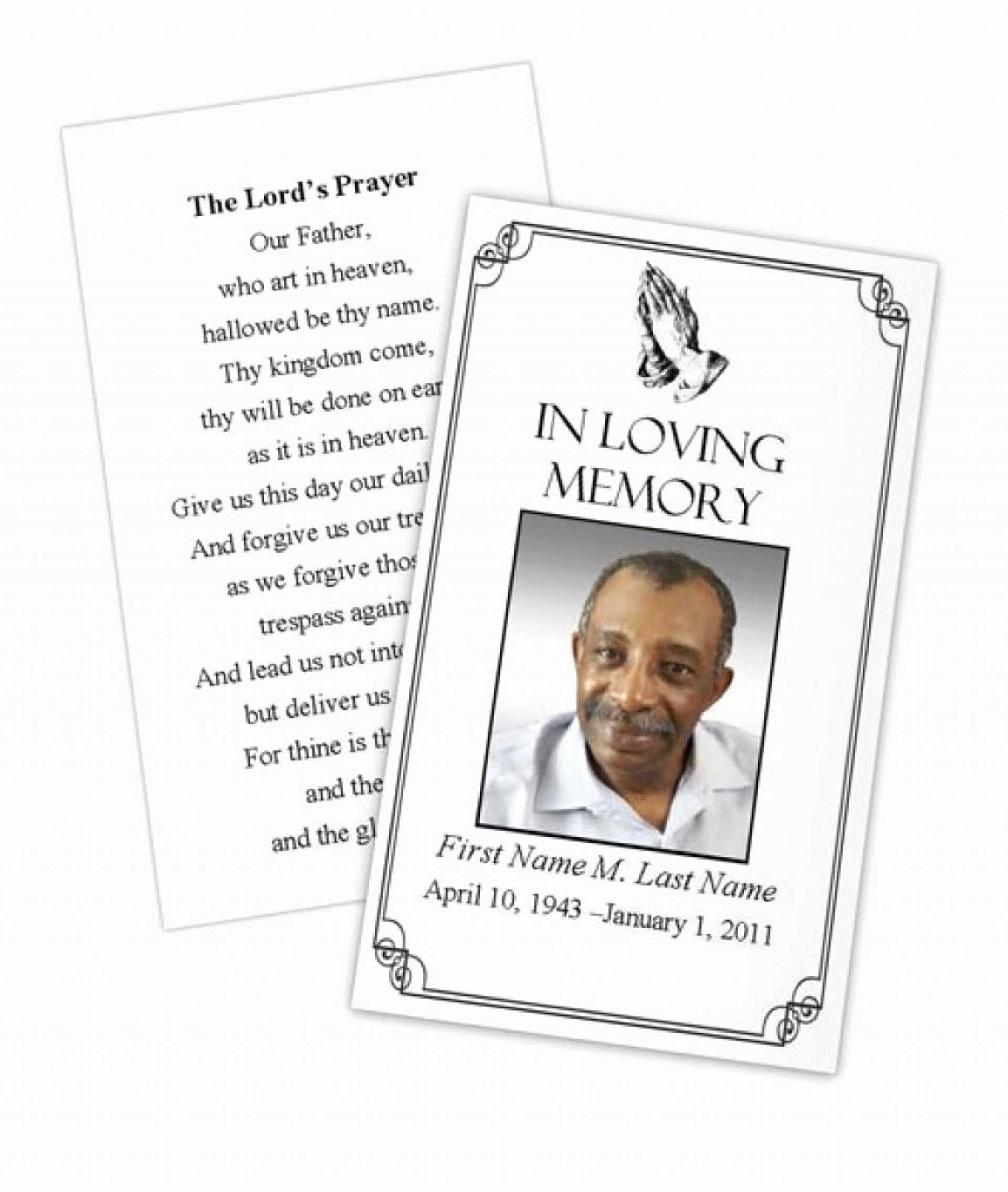 021 Template Ideas Free Memorial Cards Card New Business With Prayer Card Template For Word