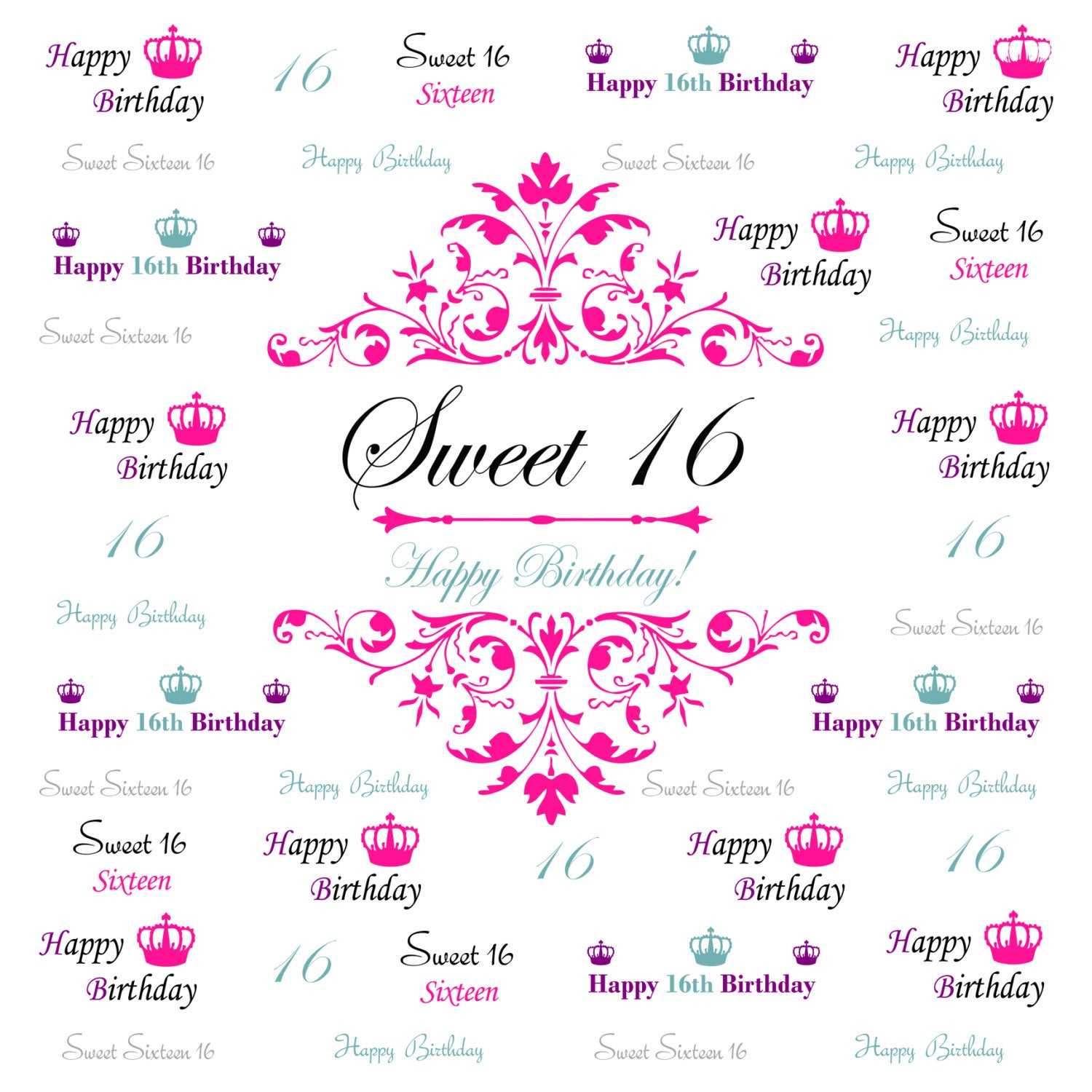 021 Template Ideas Step And Repeat Banner Il Fullxfull In Sweet 16 Banner Template