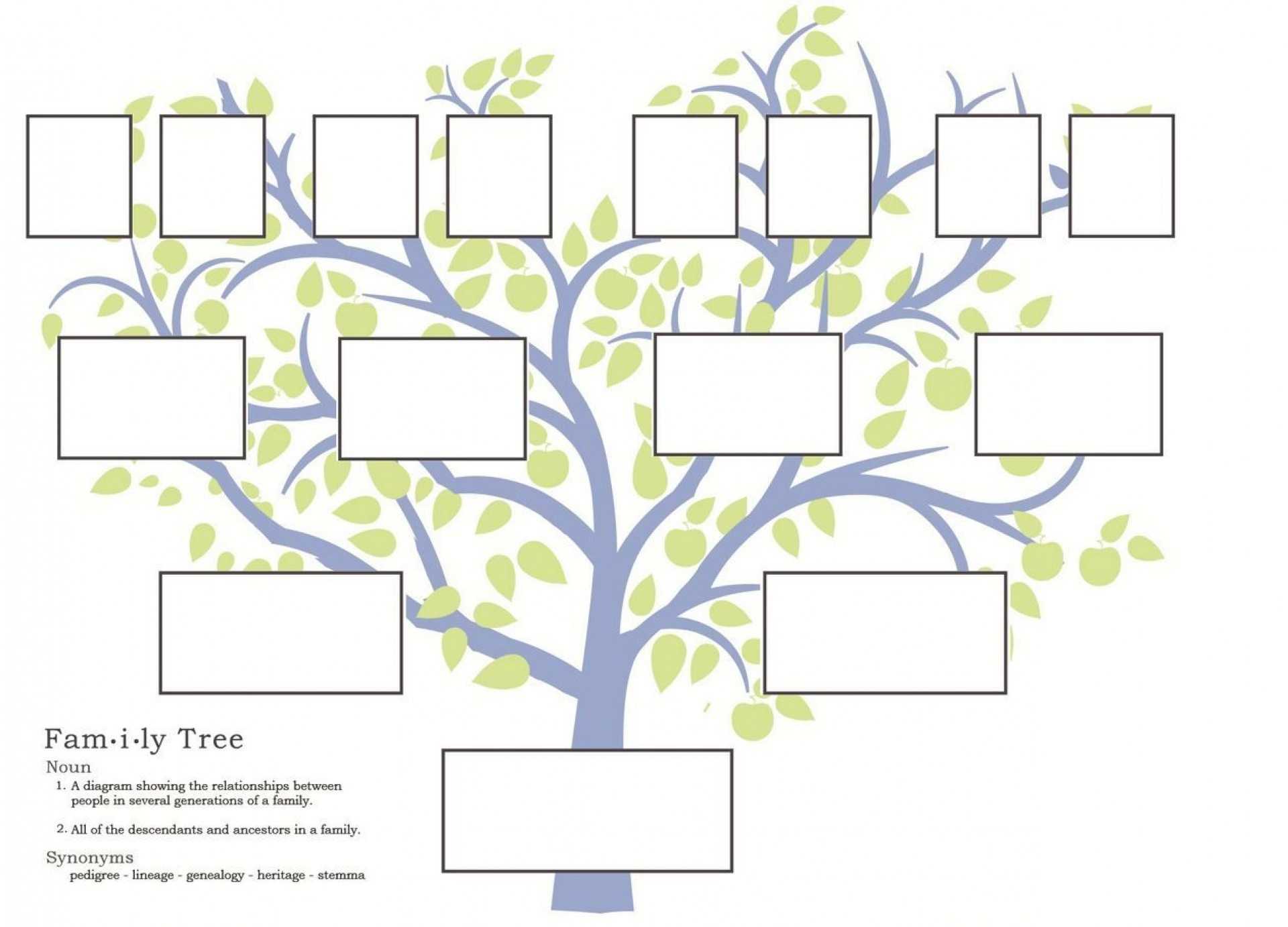 022 Simple Family Tree Template Basic Printable 788X1115 Inside 3 Generation Family Tree Template Word