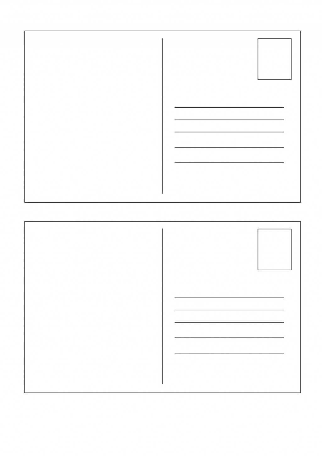 022 Template Ideas Back Airmail Blank Postcard Side Inside Post Cards Template