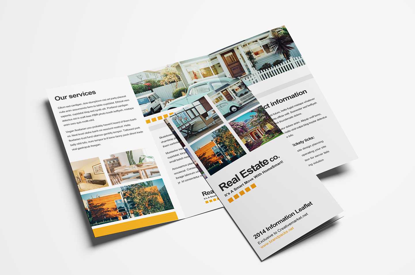 023 Free Real Estate Trifold Brochure Template Fold Download Within 3 Fold Brochure Template Psd Free Download