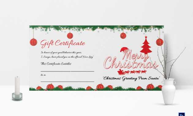 023 Photo Gift Certificate Template Free Printable Merry with Free Christmas Gift Certificate Templates