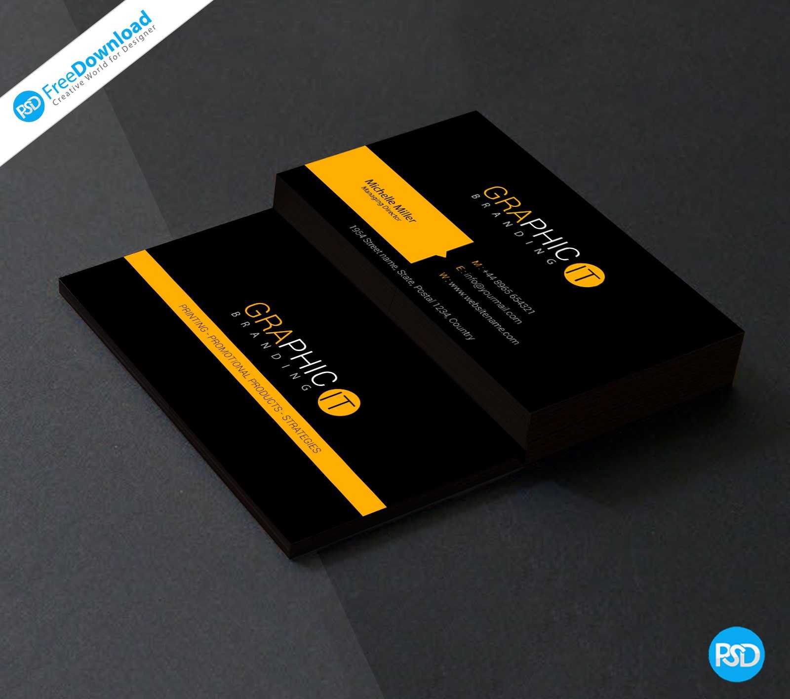 023 Professional Business Card Design Psd Blank Template Pertaining To Professional Business Card Templates Free Download