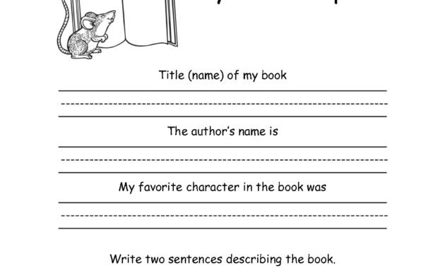 024 2Nd Grade Book Report Template 132370 Free Templates with 2Nd Grade Book Report Template