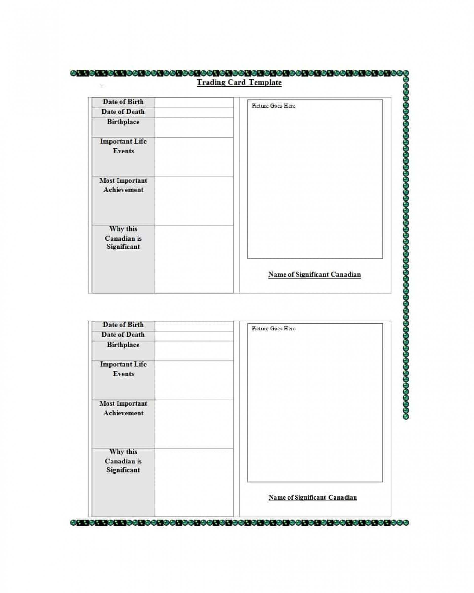 024 Baseball Trading Card Template Free Download Ideas In Free Trading Card Template Download
