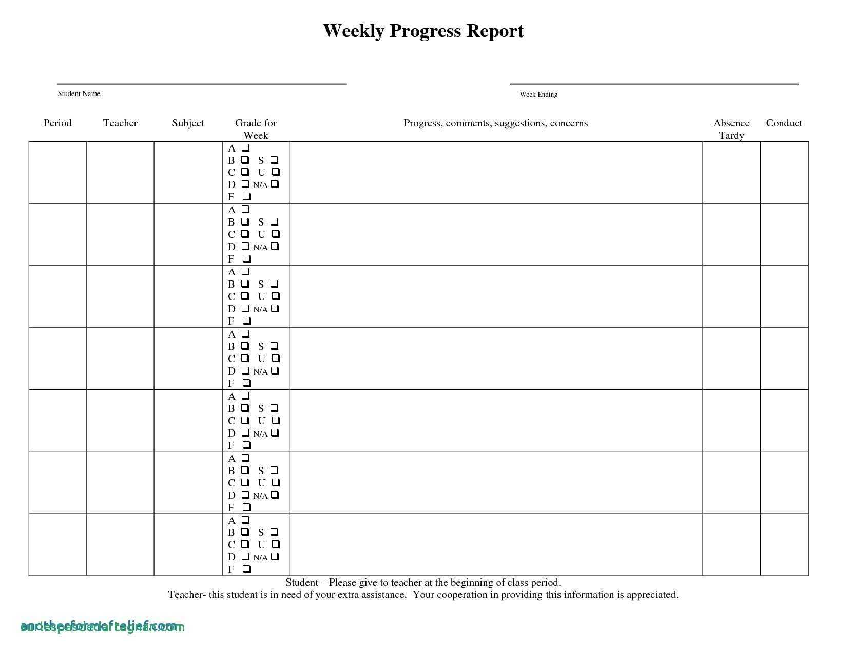 024 School Progress Report Template Doc Elementary Ample Pdf In Summer School Progress Report Template