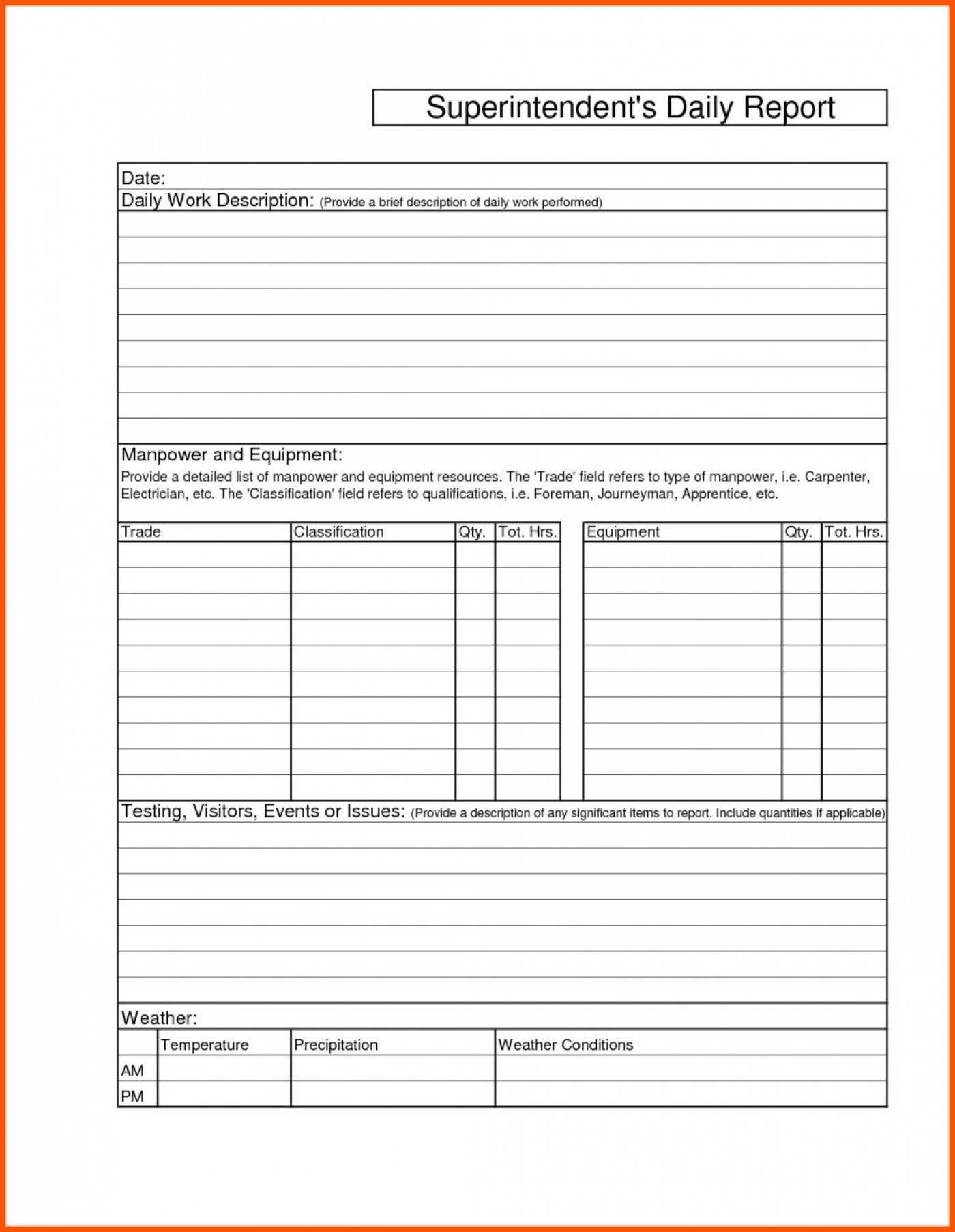 024 Template Ideas Daily Work Report Mailrmatr Employees For Rma Report Template
