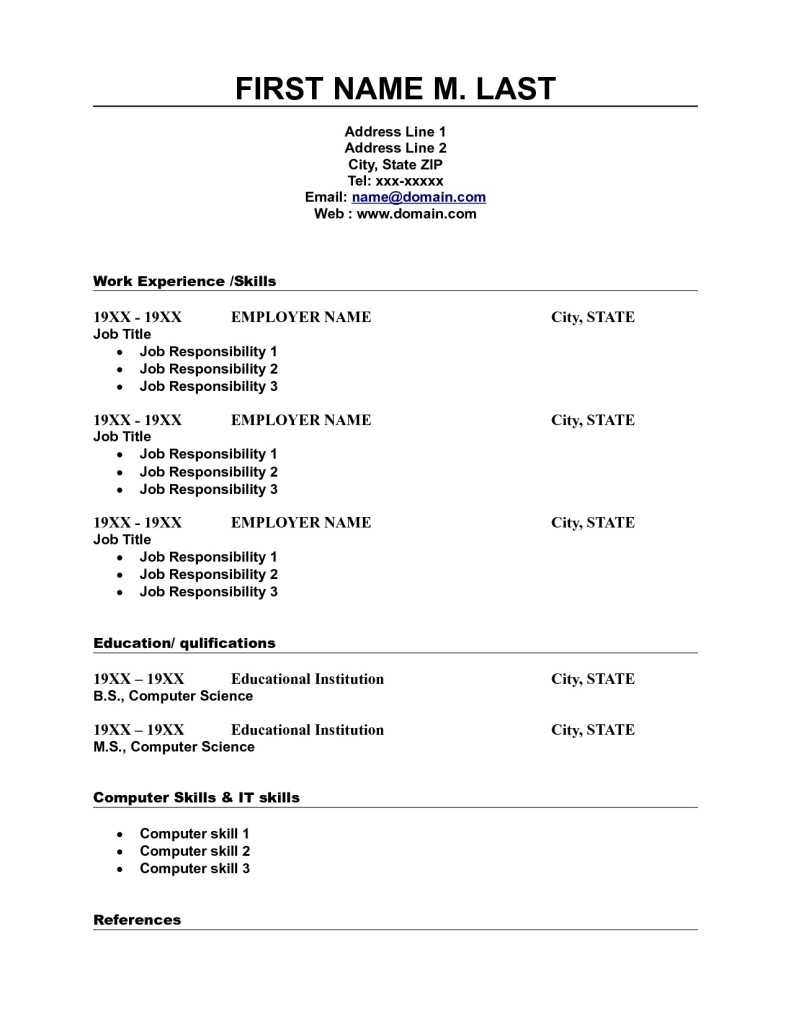 026 Basic Resume Template Free WordPress Word Easy Download Throughout Free Basic Resume Templates Microsoft Word