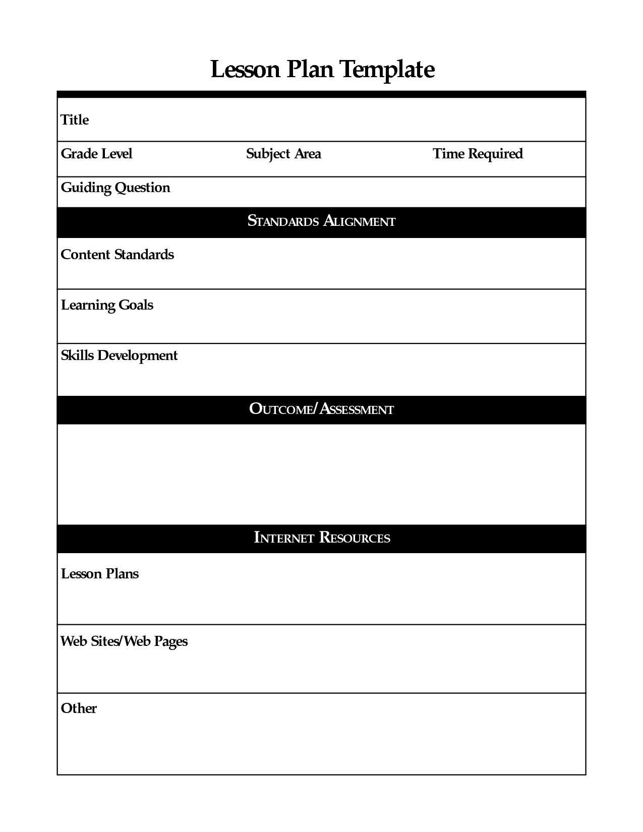 026 Free Editable Elementary Lesson Plan Template Ideas In Madeline Hunter Lesson Plan Template Blank