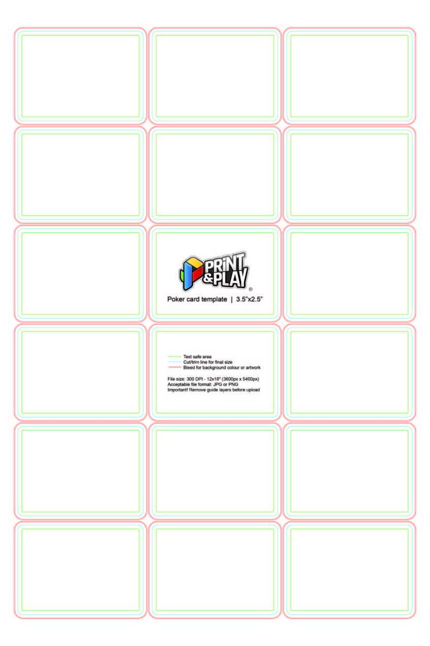 026 Playing Cards Formatting Templates Print Business Card Throughout Free Printable Playing Cards Template