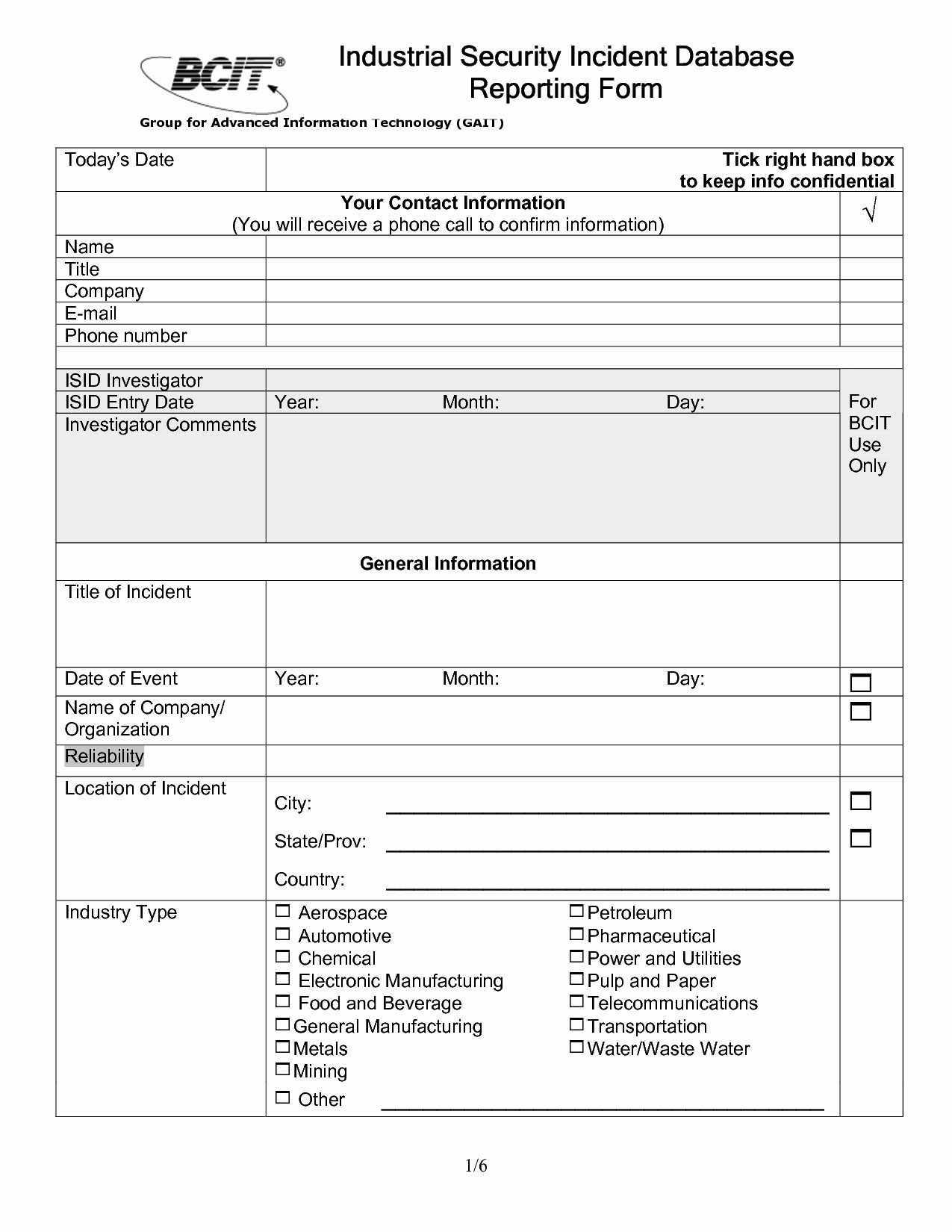 026 Template Ideas Security Incident Dreaded Report Uk Excel Pertaining To Reliability Report Template