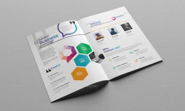 027 Fold Brochure Template Free Download Psd 02 Bifold Image for Two Fold Brochure Template Psd