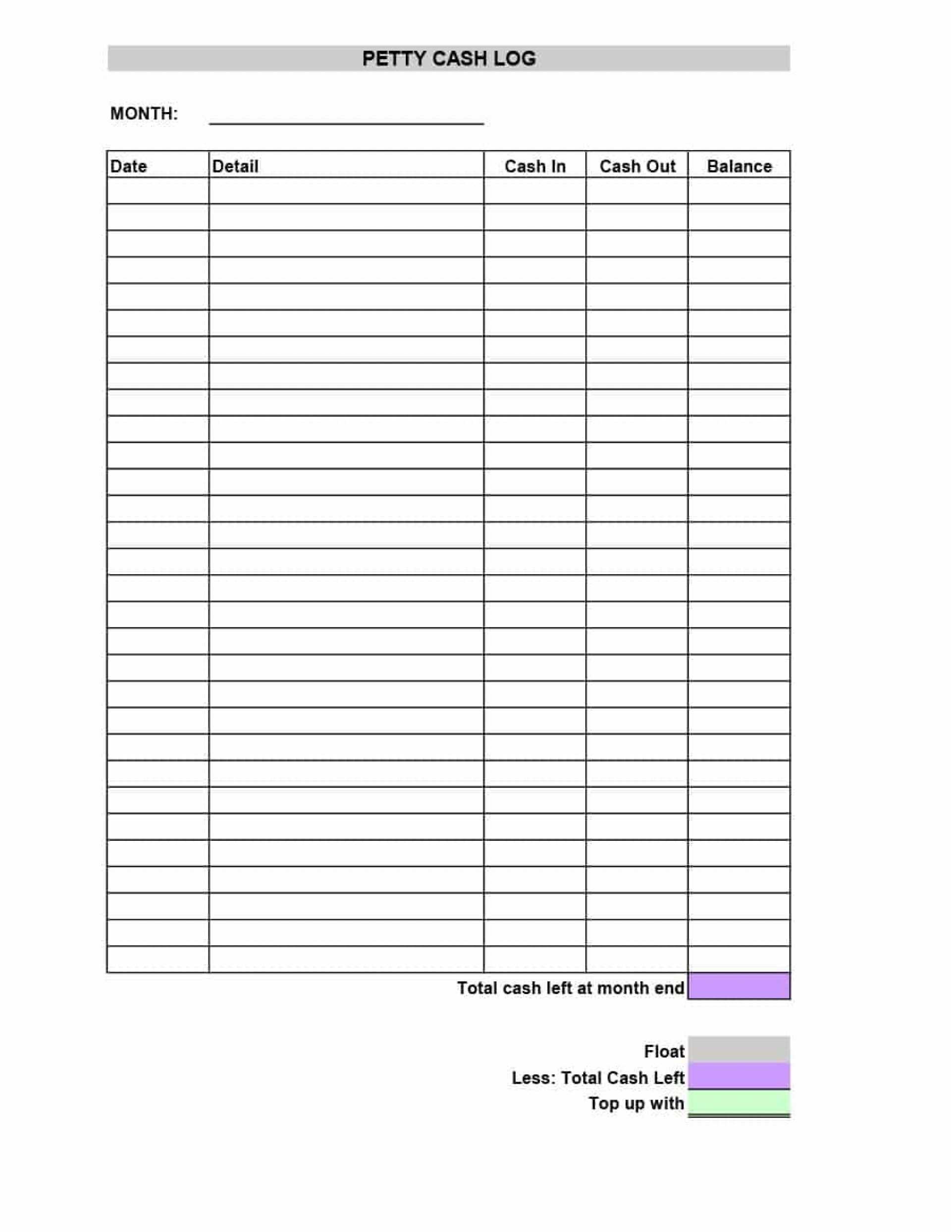 027 Free Sign In Sheet Template Pdf Printable Meeting With End Of Day Cash Register Report Template