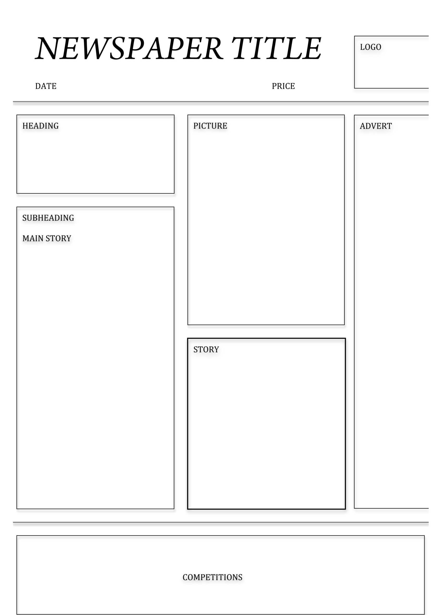 027 Template Ideas Article Report Writing 72453 Blank Regarding Blank Newspaper Template For Word