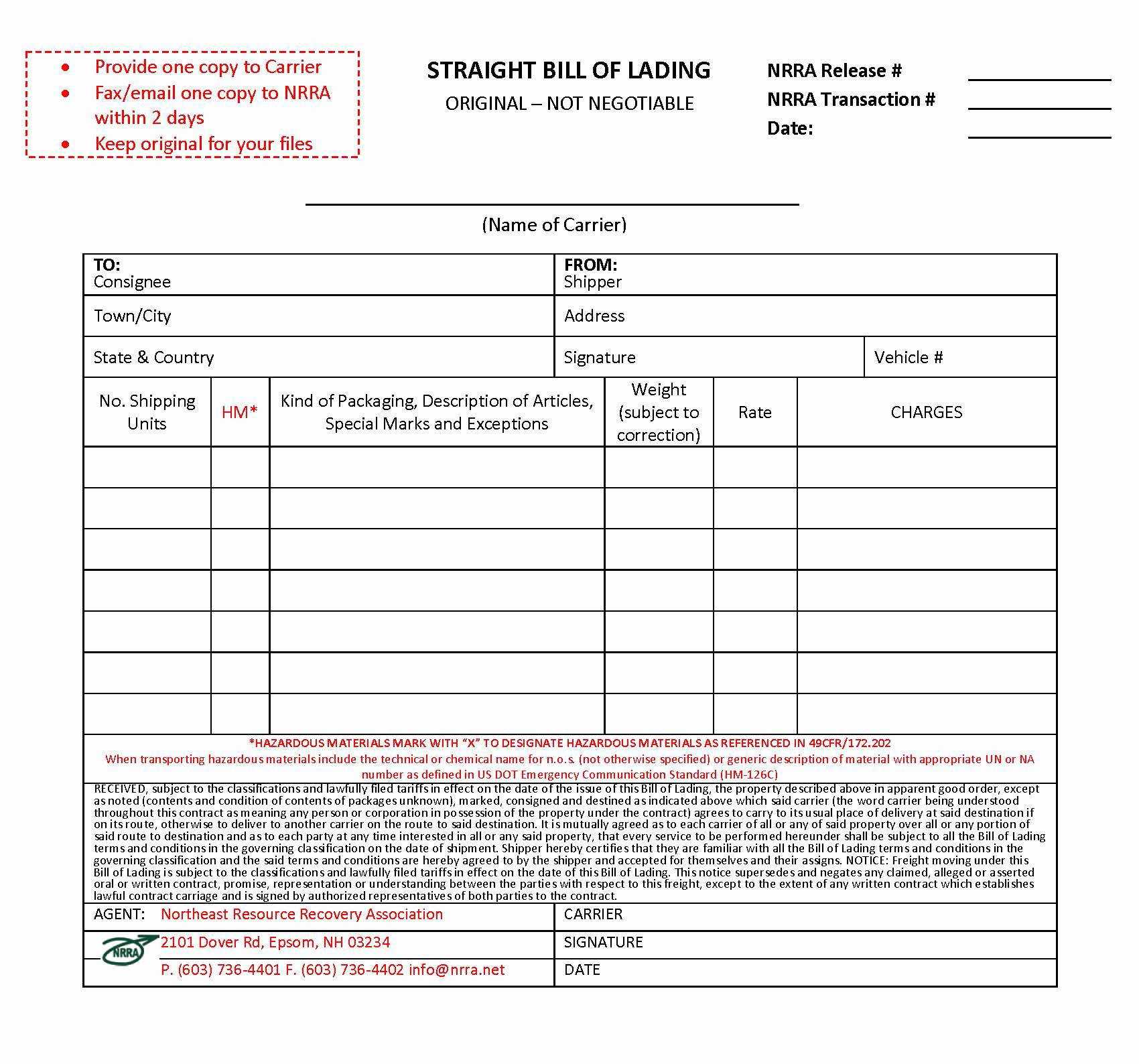 027 Template Ideas Fedex Freight Bol Form New Free Bill In Fedex Brochure Template