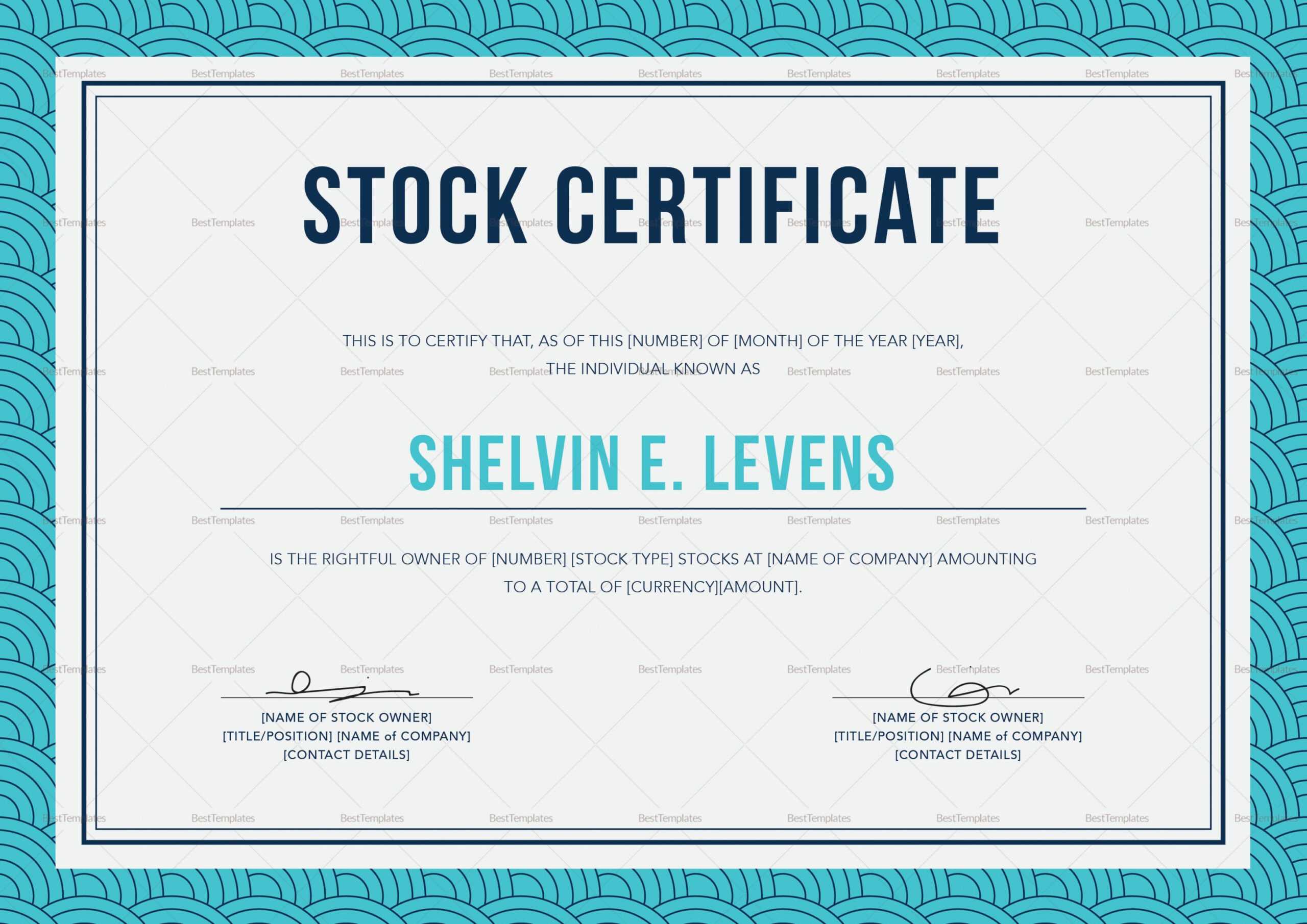 028 Stock Certificate Template Word Ideas Design In Psd With Corporate Share Certificate Template
