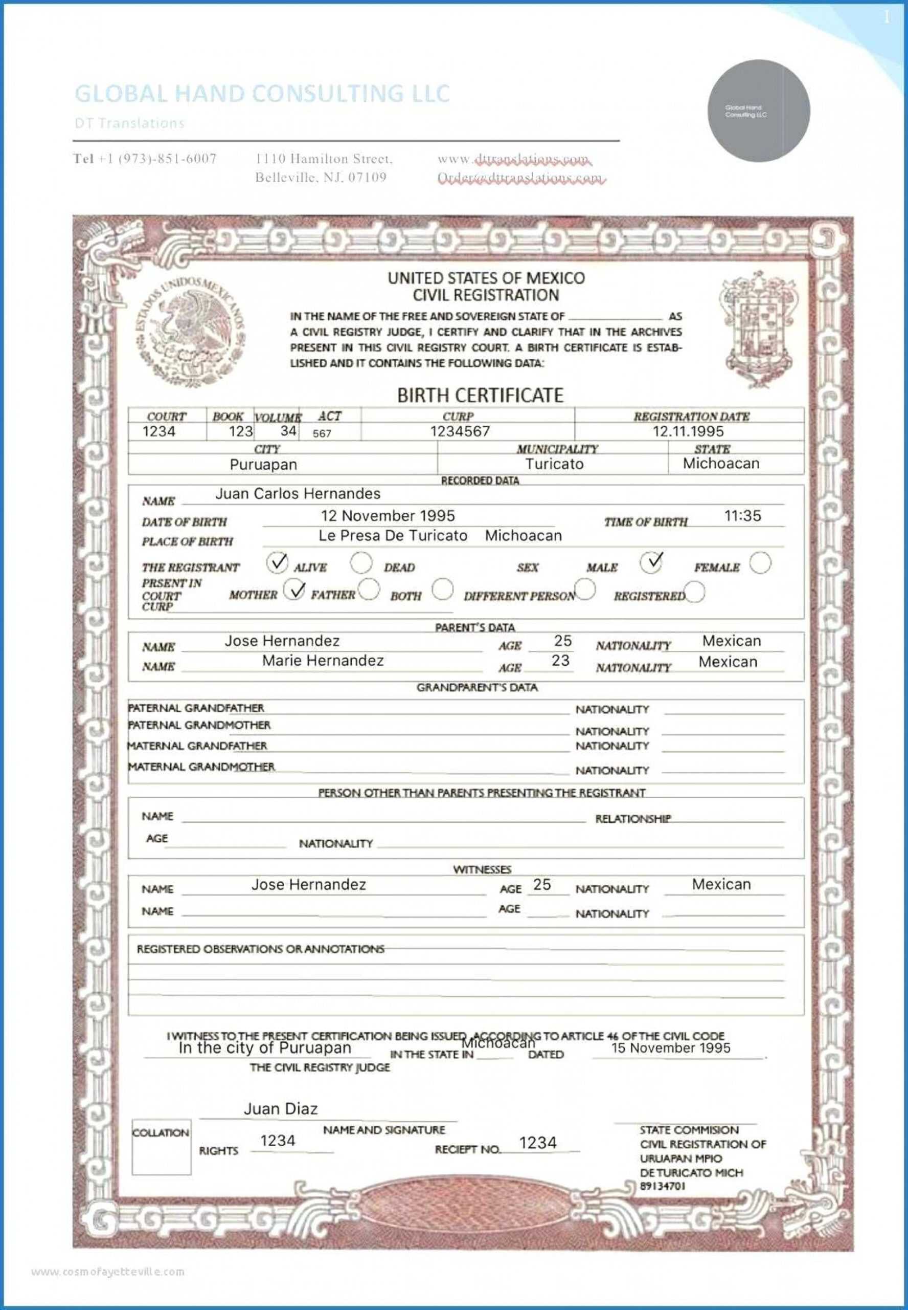 028 Template Ideas Free Birth Certificate Impressive In Birth Certificate Fake Template
