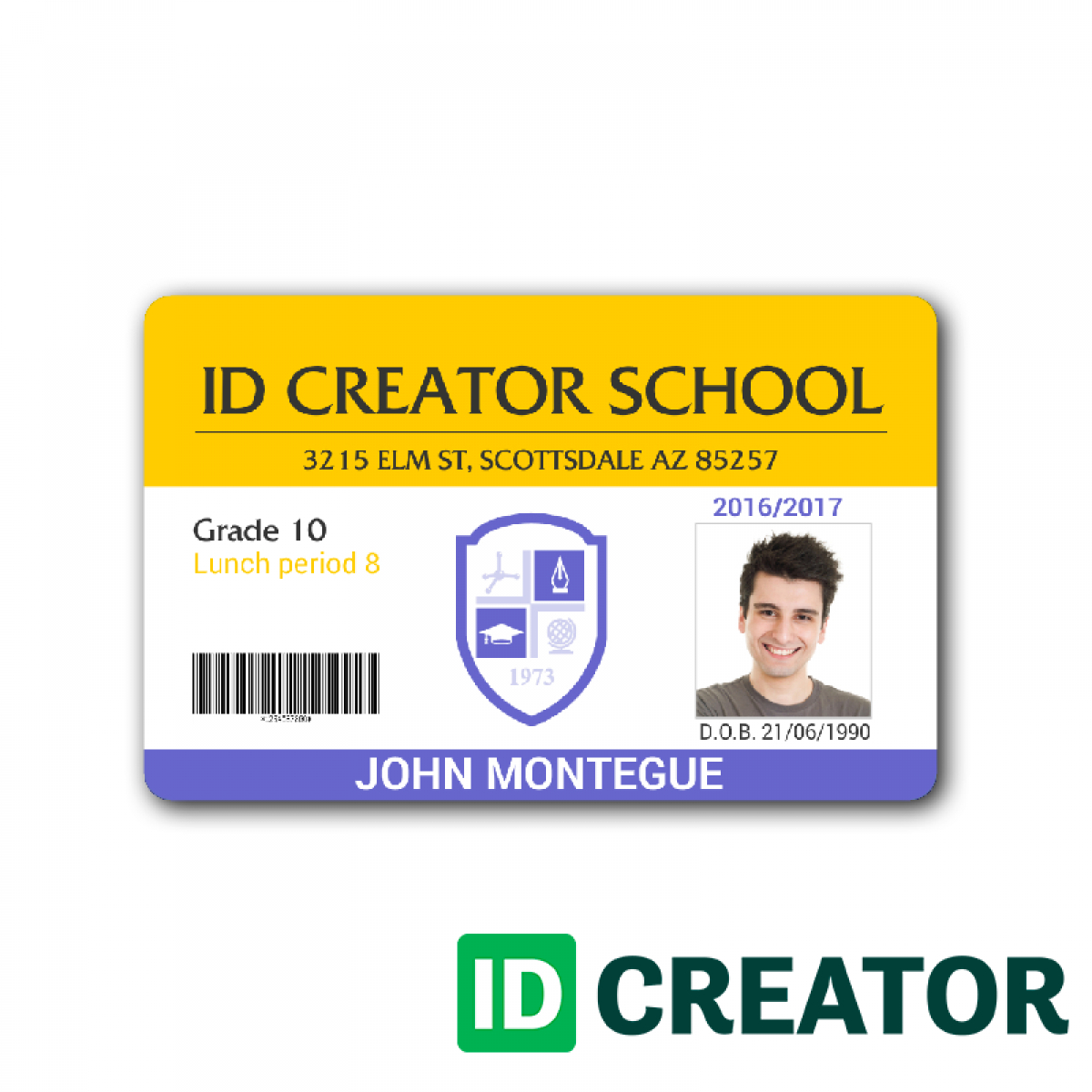 029 Blank School Student Id Card 128290 Templates Photoshop In High School Id Card Template