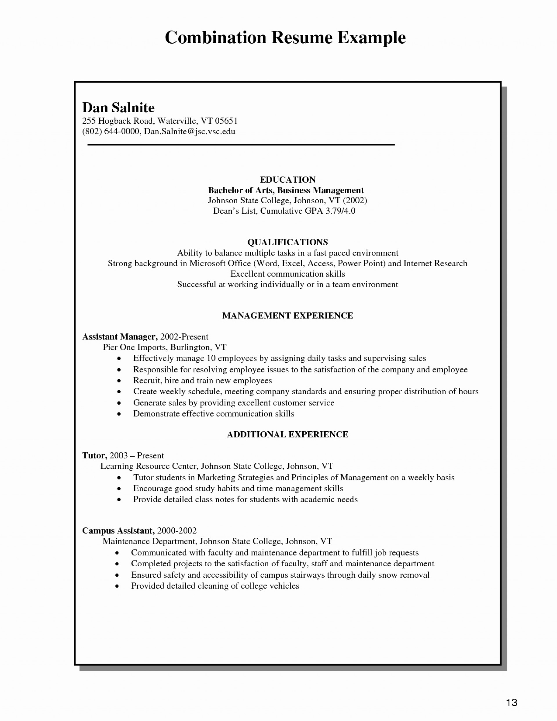 029 Combination Resume Template Word Free Templates 27 1 Intended For Combination Resume Template Word
