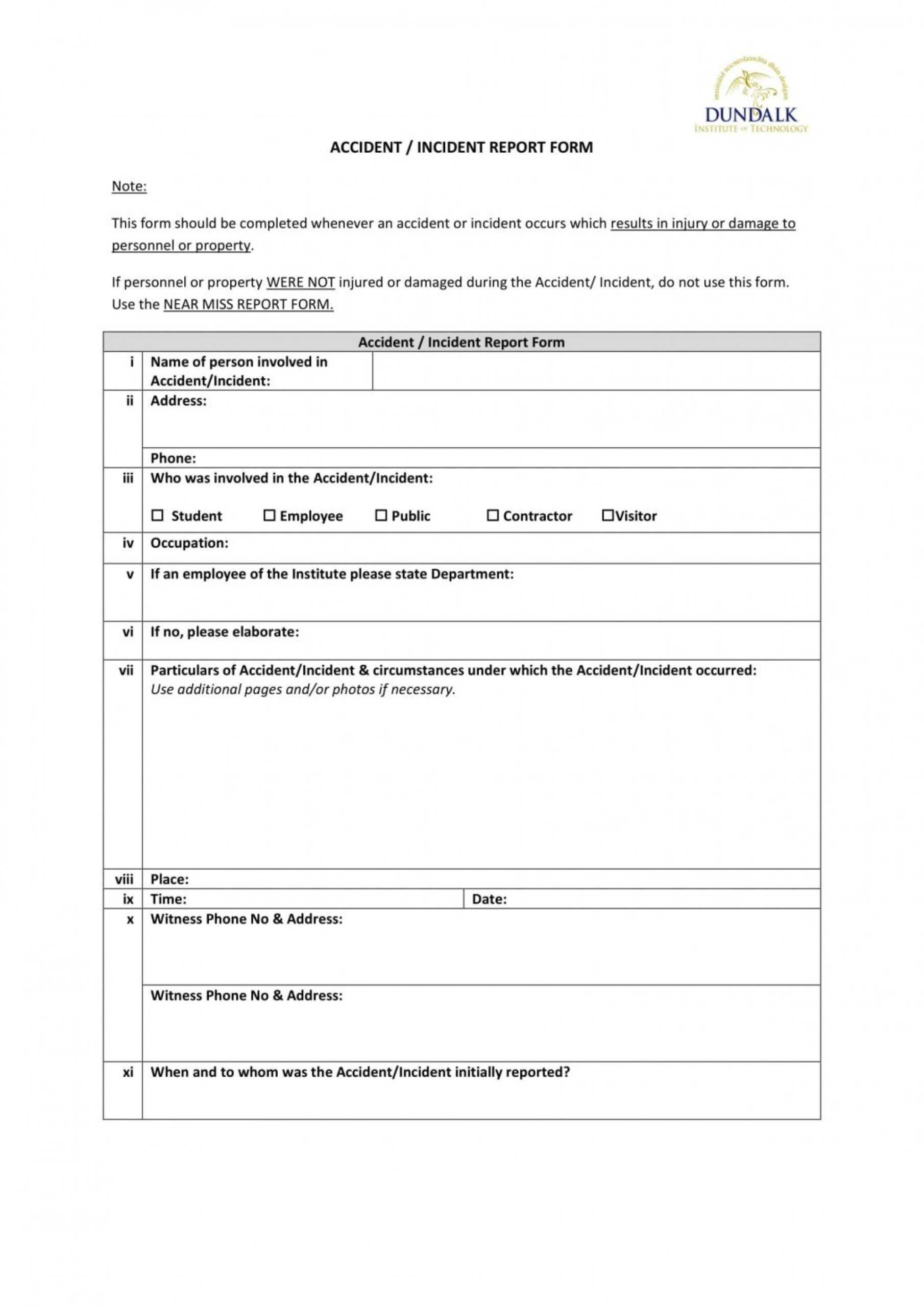 029 Template Ideas Incident Report Form Word Format Writing For Incident Report Form Template Qld