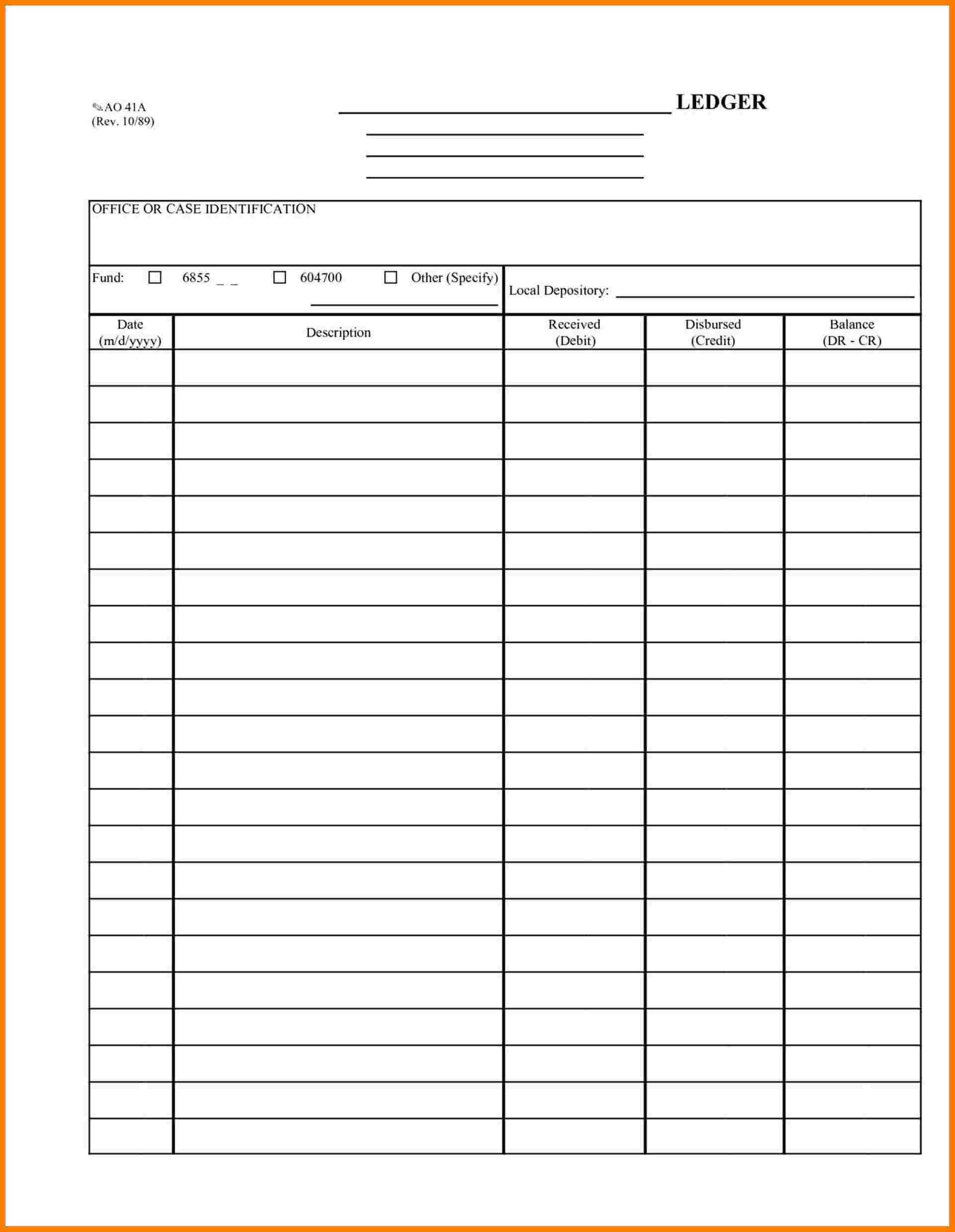 030 Blank Accounting Ledger Sheet Template Geocvcco Free Intended For Blank Ledger Template