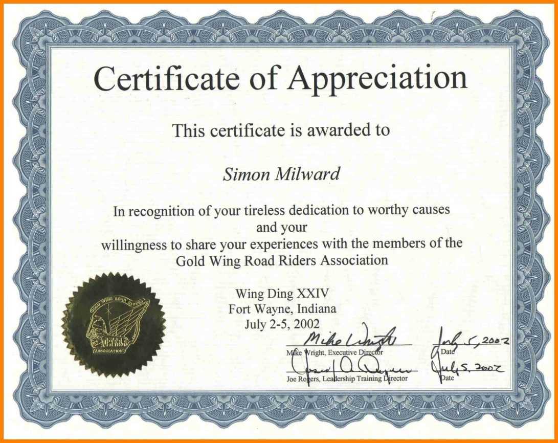 030 Certificate Sample Word Of Appreciation Template Doc In Certificate Of Participation Template Doc