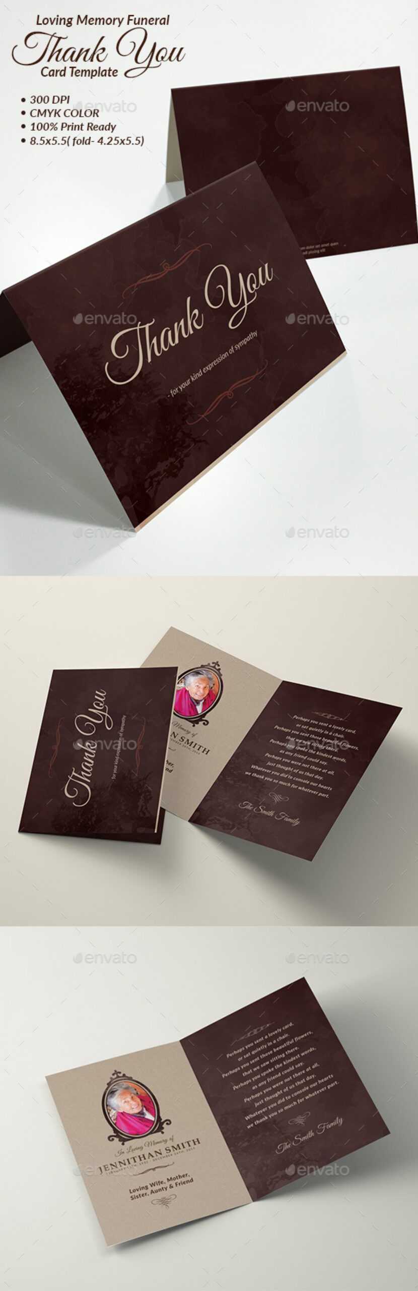 030 Template Ideas In Loving Memory Free Moving Funeral Inside Powerpoint Thank You Card Template