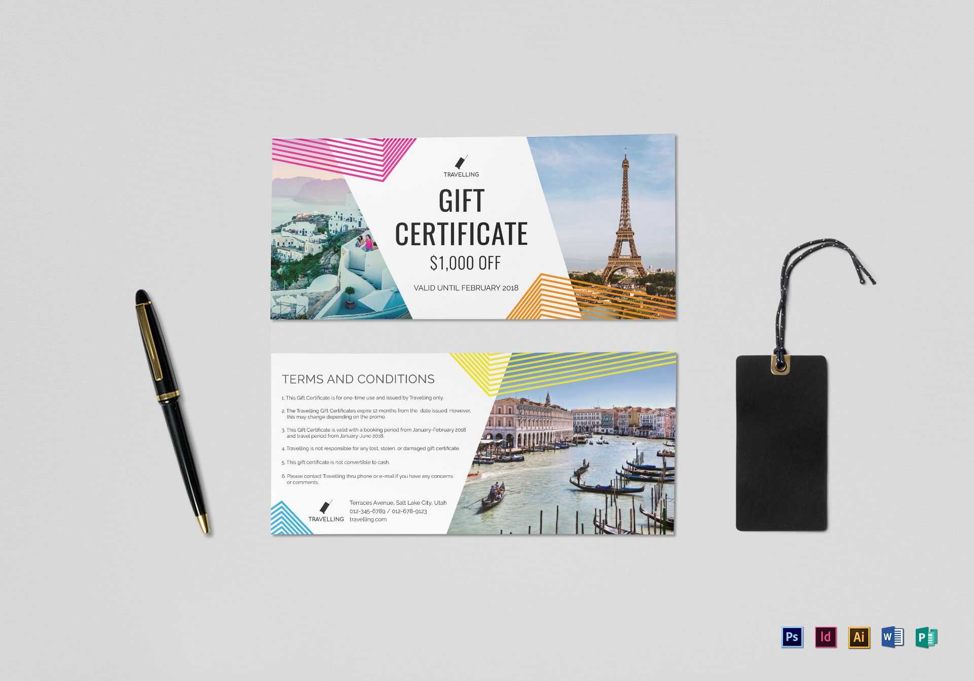 030 Template Ideas Templates For Gift Certificates Travel Throughout Mock Certificate Template