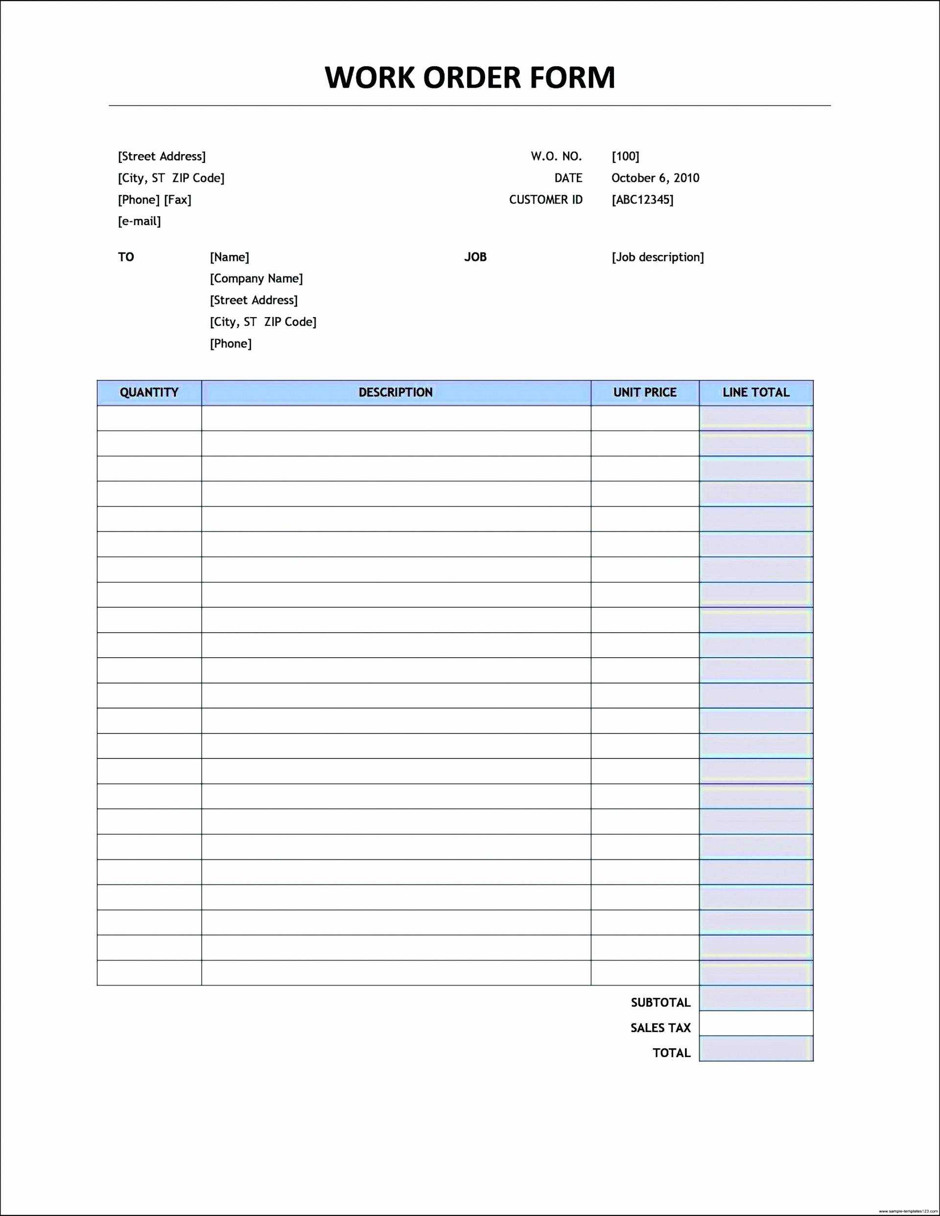 031 Blank Estimate Template Job Description Free Incredible With Blank Estimate Form Template