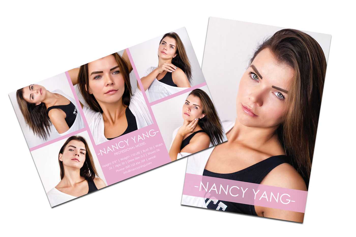 031 Model Comp Card Template Outstanding Ideas Psd Free For Download Comp Card Template