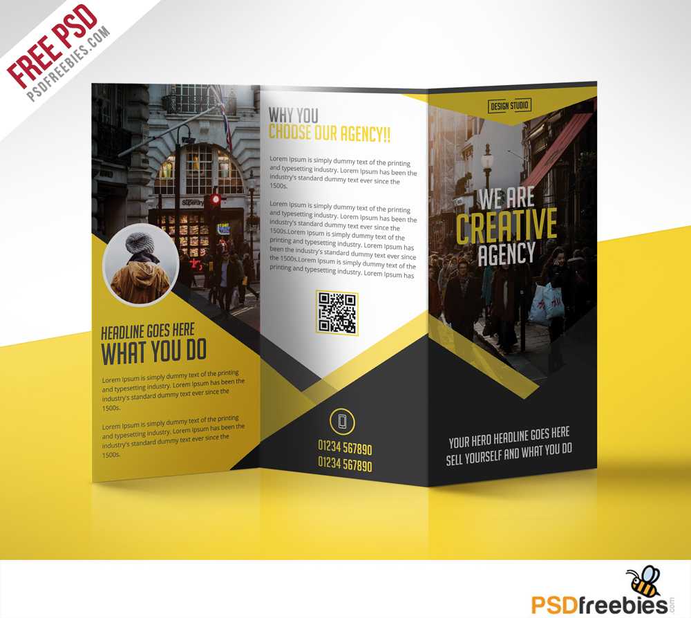 031 Multipurpose Trifold Business Brochure Free Psd Template Intended For Brochure Templates For Word 2007