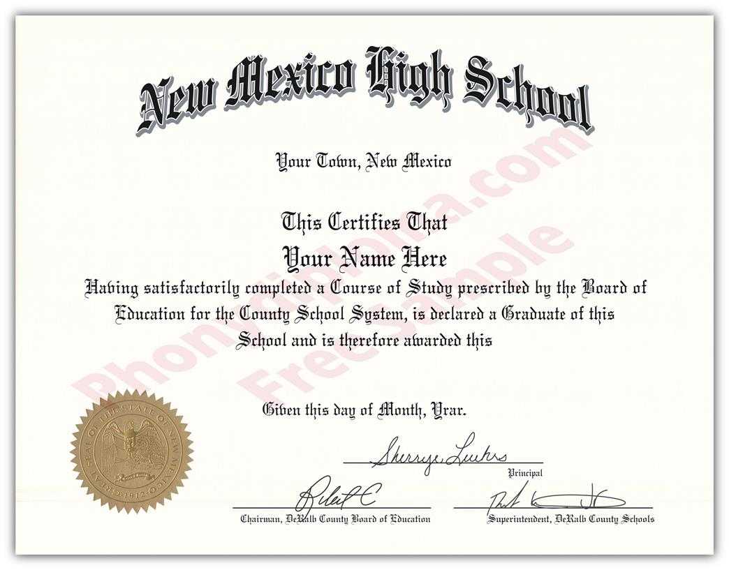 031 Template Ideas New Mexico High School Fake Diploma Inside Fake Diploma Certificate Template