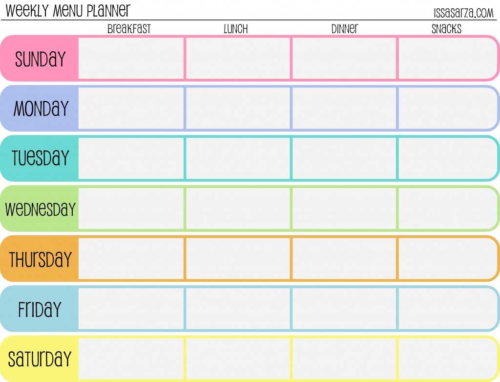 032 Free Menu Plan Template Unique Ideas Planning With Regarding Weekly Meal Planner Template Word