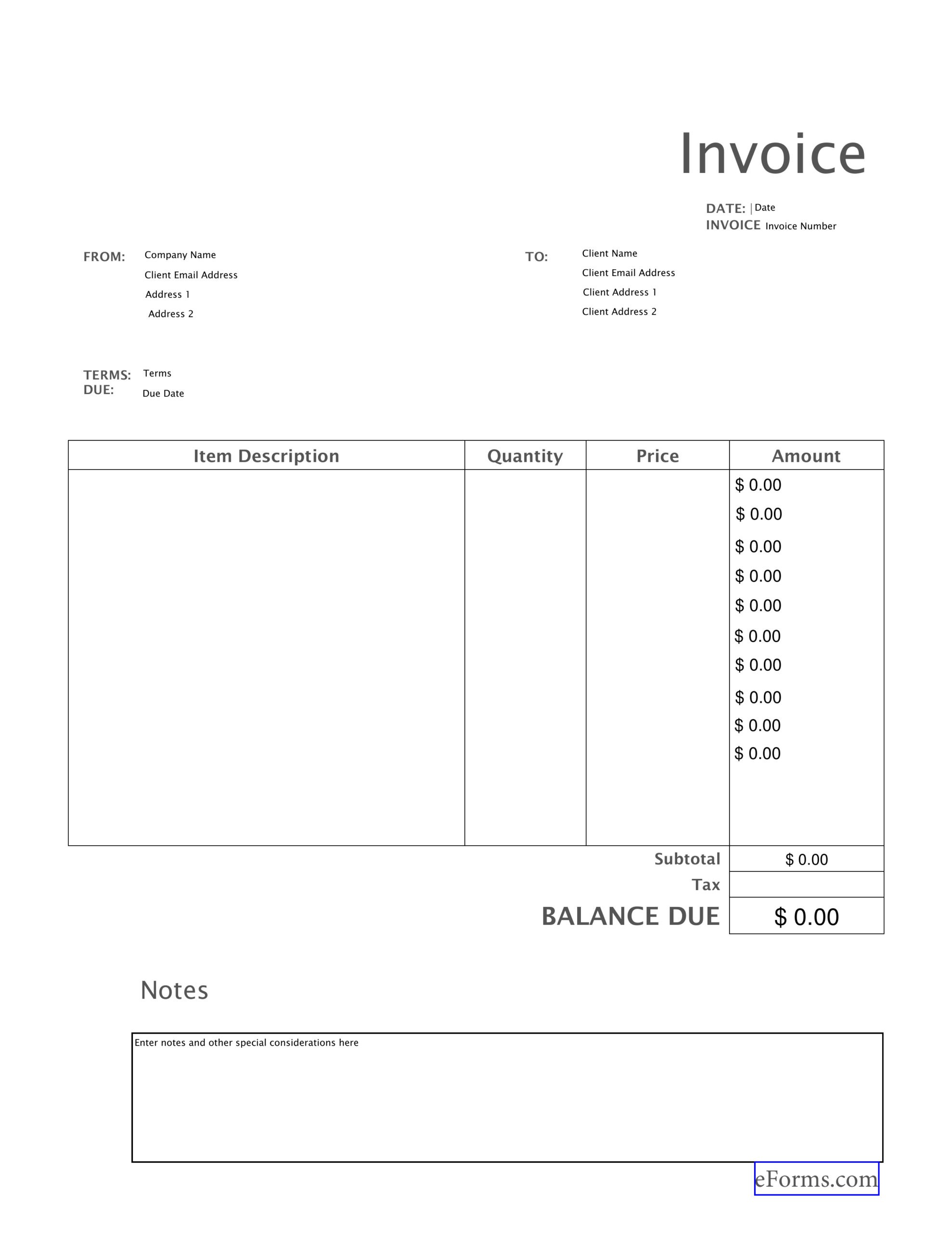 032 Template Ideas Free Blank Invoice Templates Eforms Within Free Downloadable Invoice Template For Word