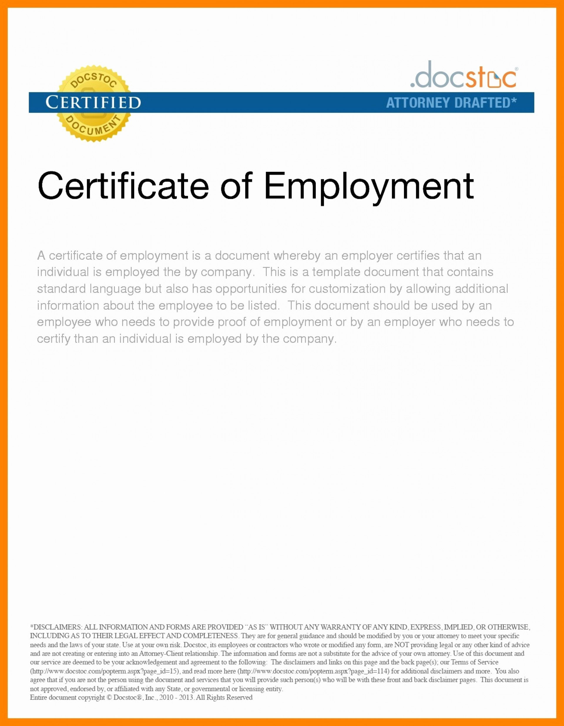 033 1057303 16 Employee Of The Month Certificate Template Pertaining To Employee Certificate Of Service Template