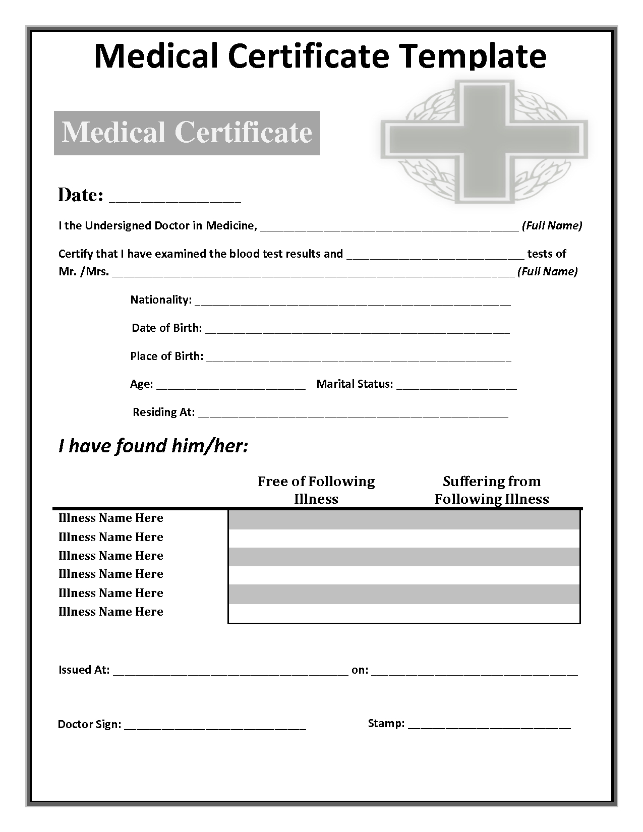 034 Free Doctors Note Template Australia Fake 142285 Inside Free Fake Medical Certificate Template