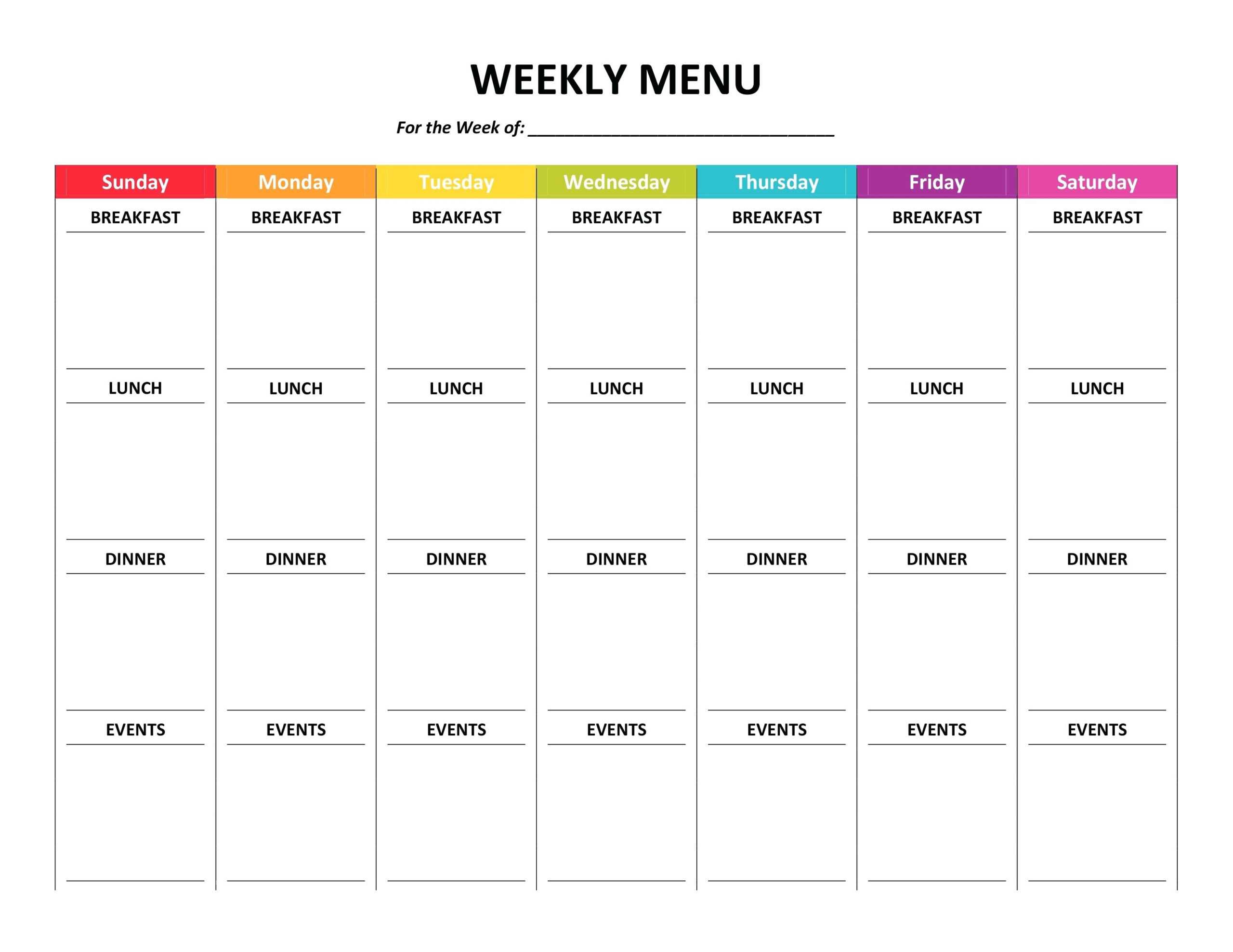 034 Free Meal Plan Template Word Ideas Printable Planning Pertaining To Menu Planning Template Word