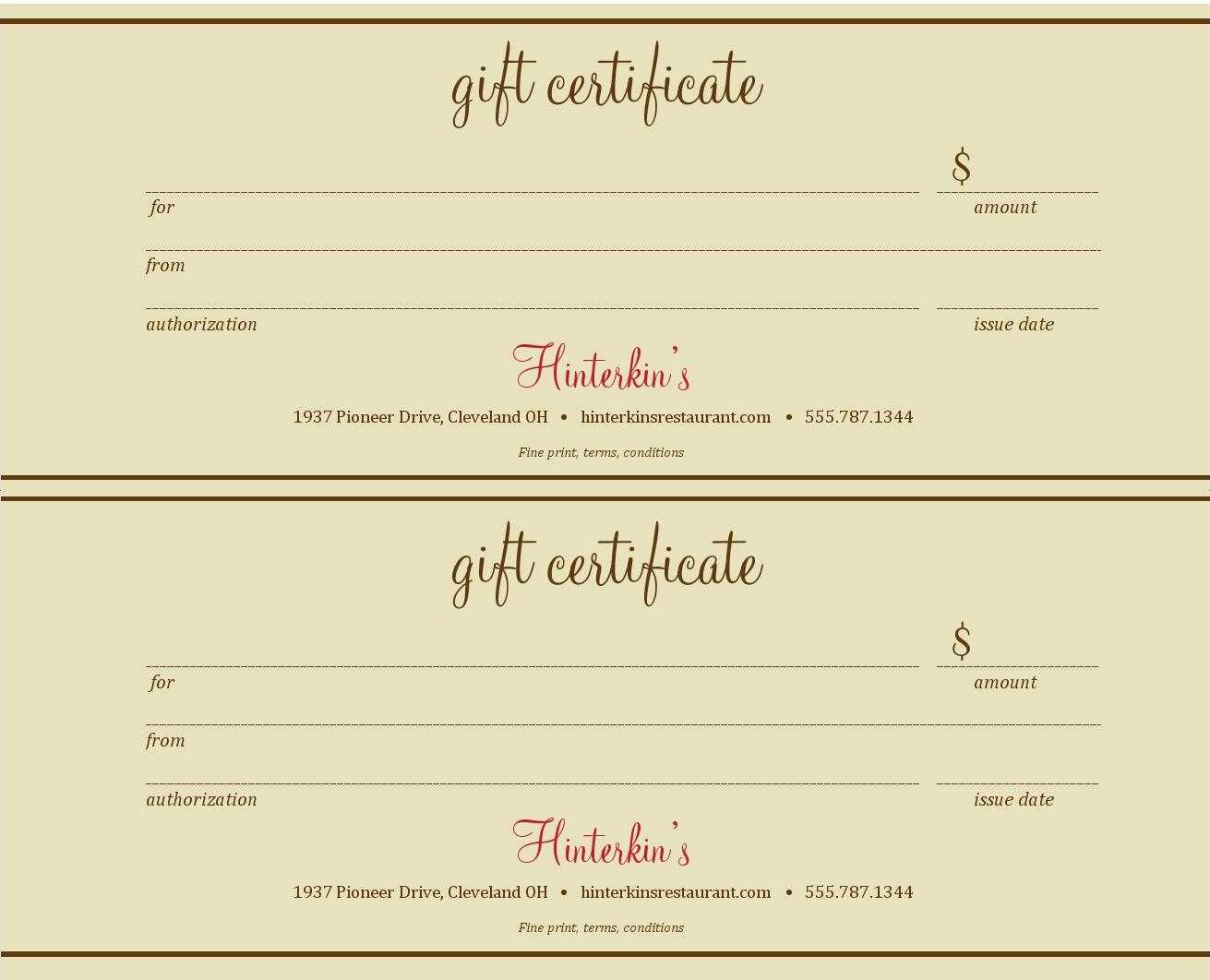 034 Template Ideas Restaurant Gift Certificate 121364 With Regard To Restaurant Gift Certificate Template