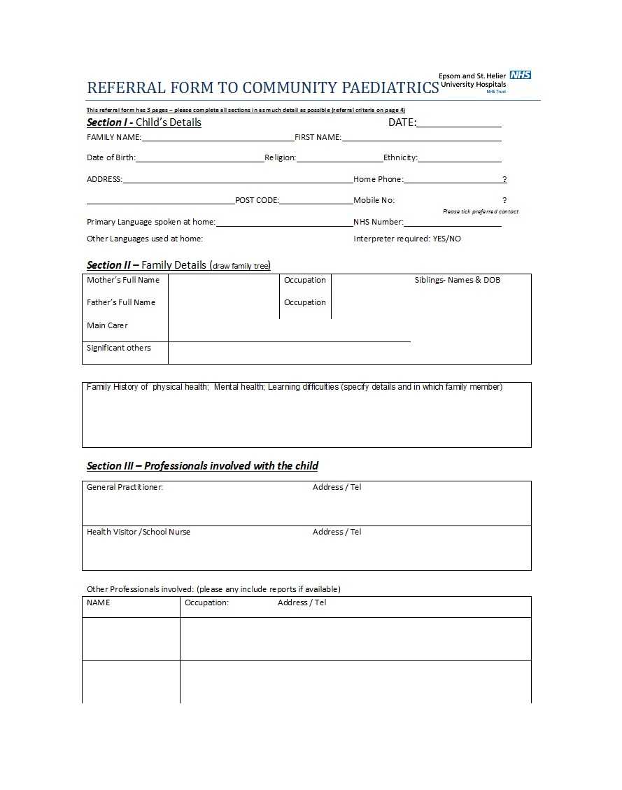 035 Employee Referral Form Template Word Templates Medical Intended For History And Physical Template Word