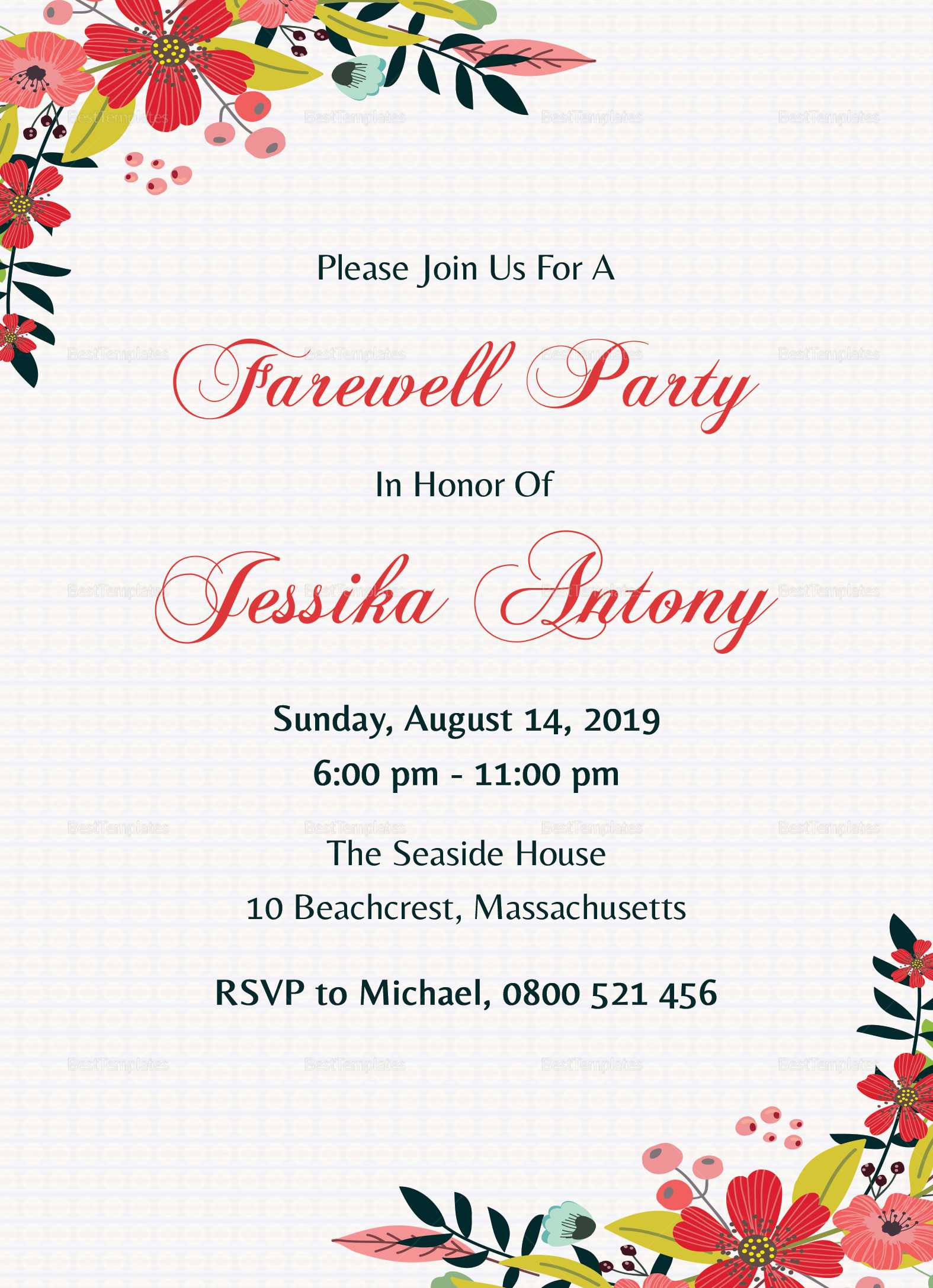 035 Farewell Party Invitations Templates Template Awful Regarding Farewell Invitation Card Template