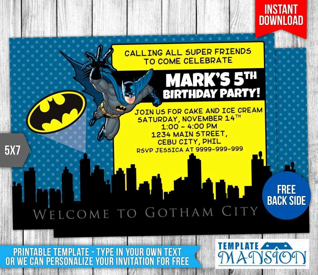 035 Template Ideas Free Batman Birthday Card Fresh Intended For Batman Birthday Card Template