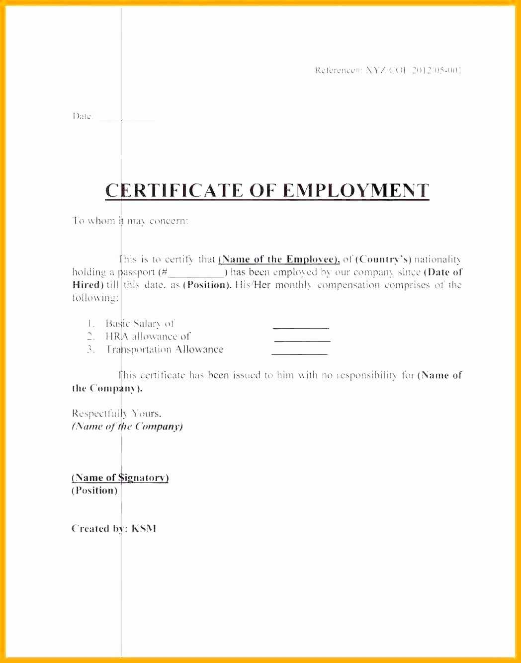 035 Template Ideas Salary Certificate Request Letter Sample In Employee Certificate Of Service Template