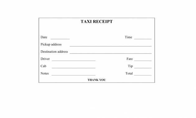 036 Blank Receipt Template Pdf Printablek Forms Sheets Cash in Blank Taxi Receipt Template