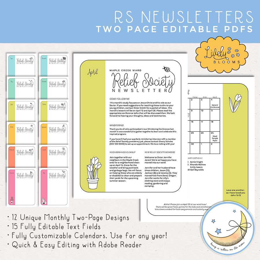 039 Hrotm Lively Blooms Rs Newsletters Etsy Previews 1 For Intended For Blank Food Web Template