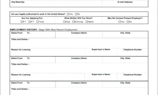 041 Free Job Application Template Word Document Verypage pertaining to Job Application Template Word Document