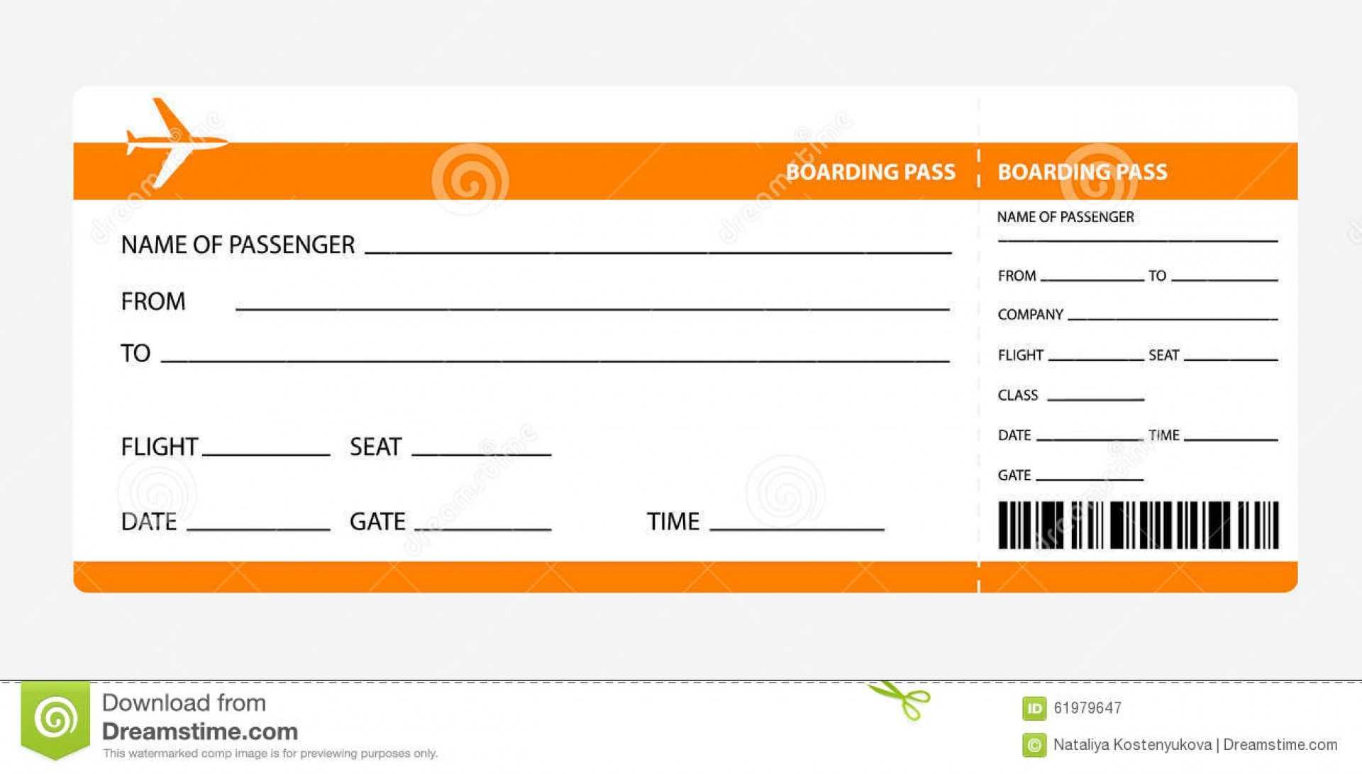 041 Free Printable Airline Ticketplate Ideas Concert Luxury With Regard To Plane Ticket Template Word