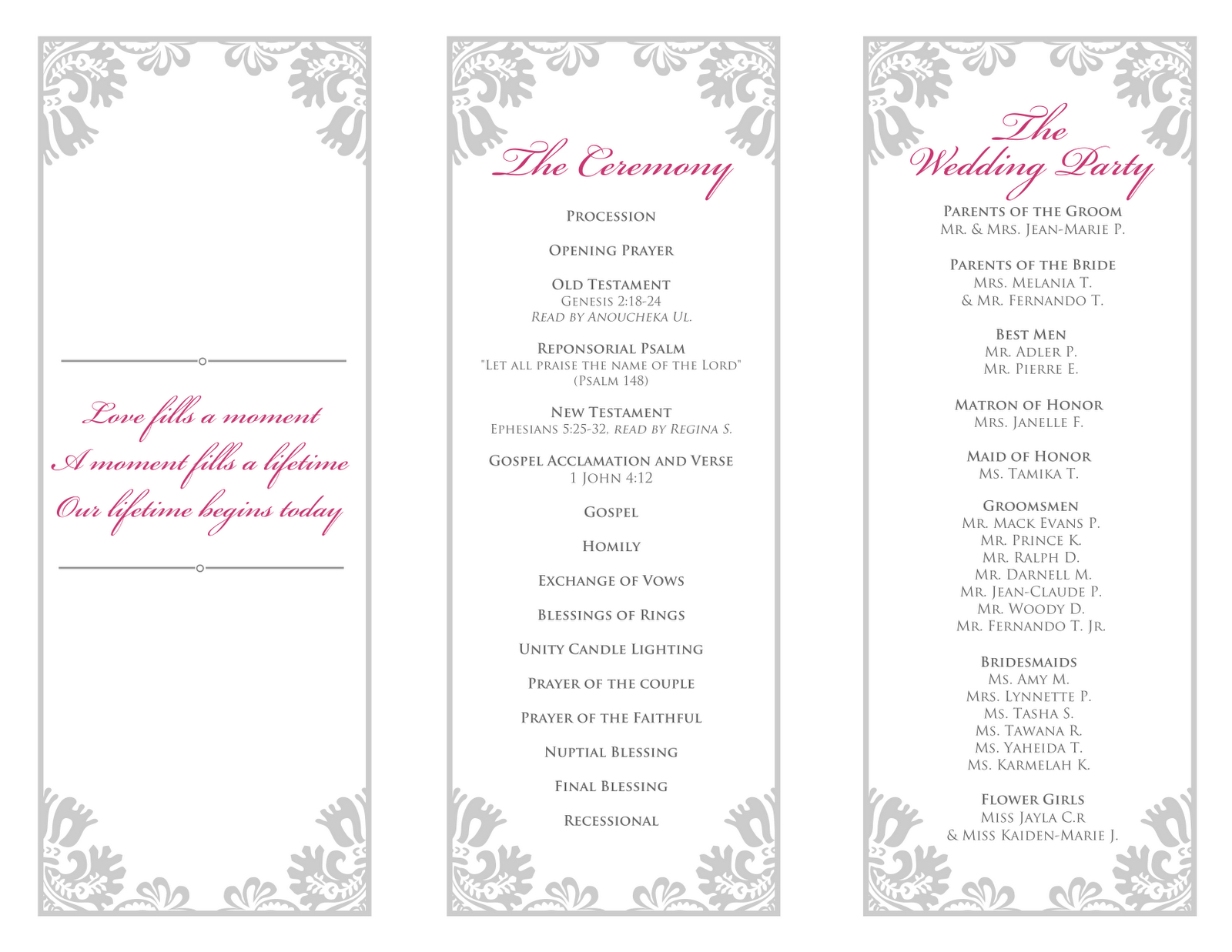 041 Program3Bblogger Free Printable Wedding Program Inside Free Printable Wedding Program Templates Word