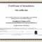 043 Certificate Of Completion Template Free Download Course For Certificate Of Attendance Conference Template